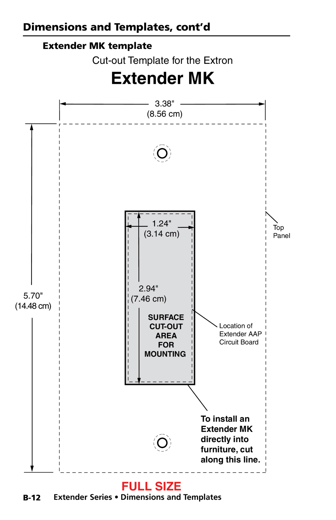 Extron electronic Extender Series manual Extender MK template 