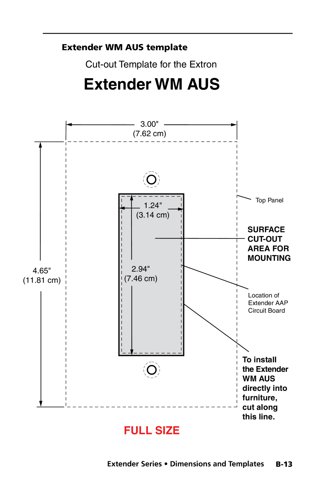 Extron electronic Extender Series manual Extender WM AUS template 