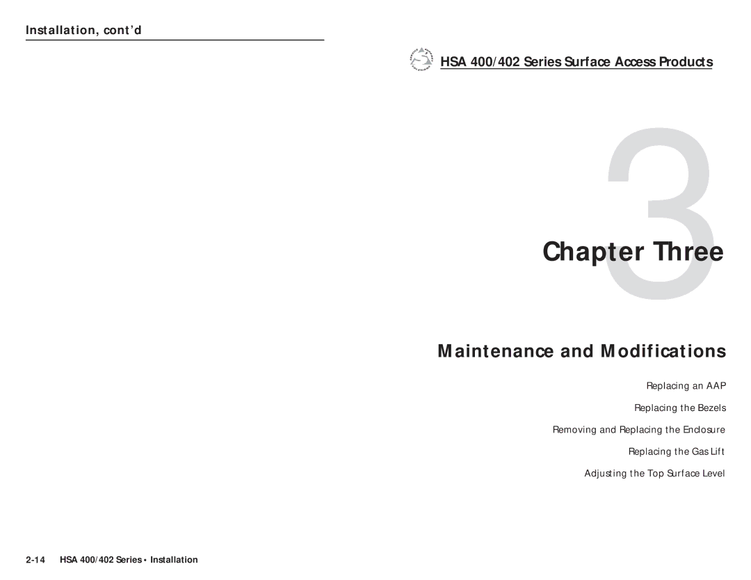 Extron electronic HSA 400 INTERNATIONAL, HSA 402 INTERNATIONAL user manual Three, Maintenance and Modifications 