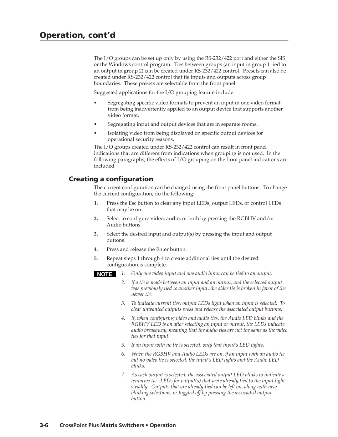 Extron electronic HVA, 1616 HV manual Creating a configuration 