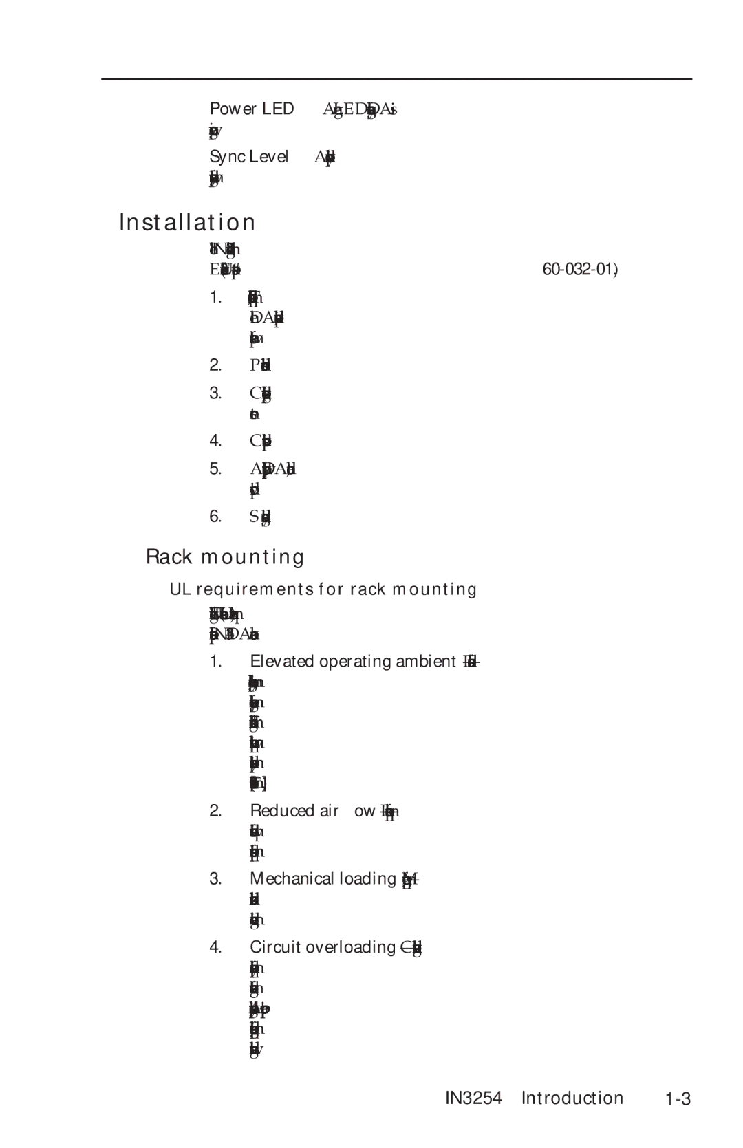 Extron electronic IN3254 user manual Installation, Rack mounting 