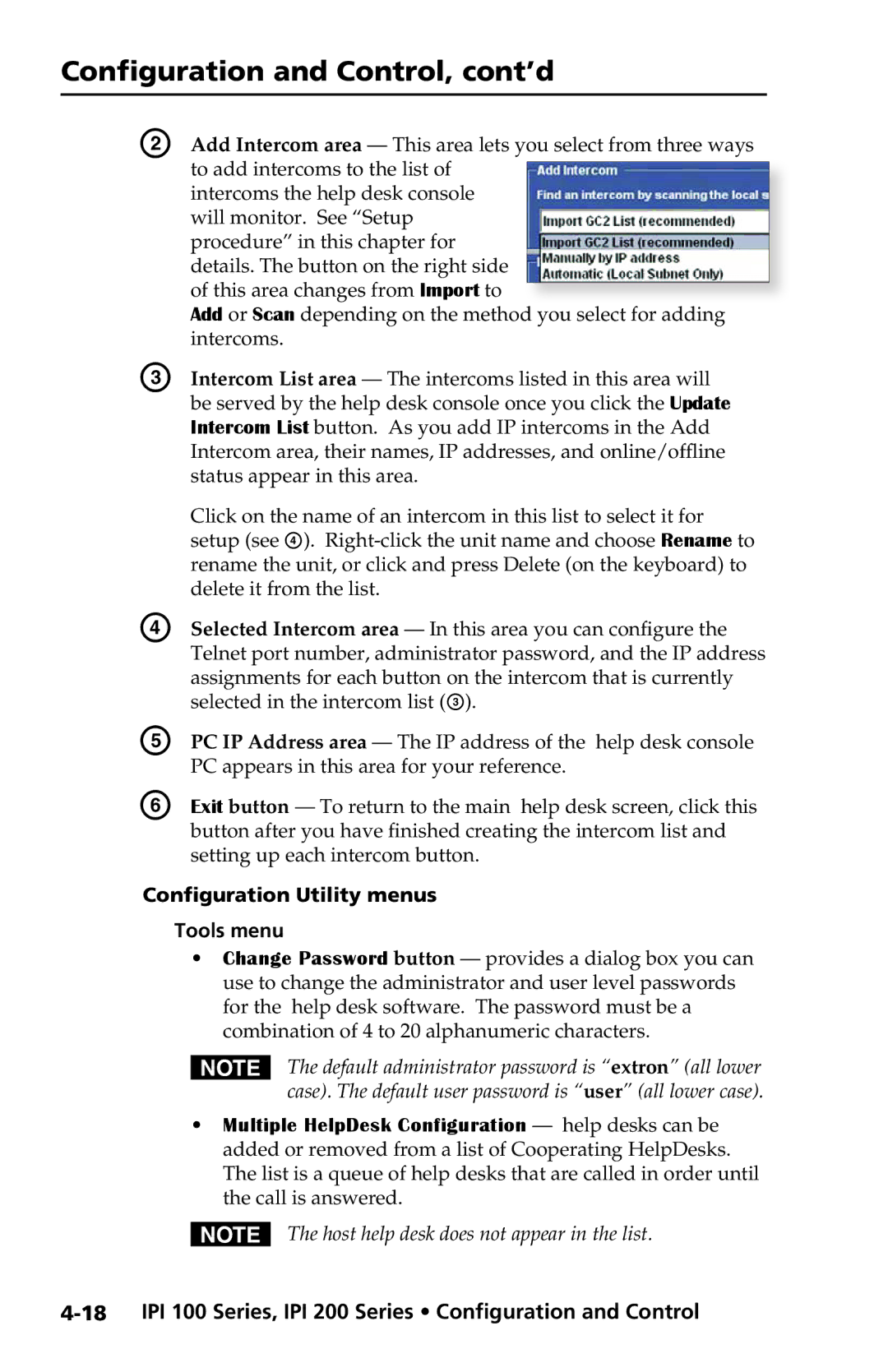 Extron electronic IPI 200 Series, IPI 100 Series manual Configuration Utility menus Tools menu 