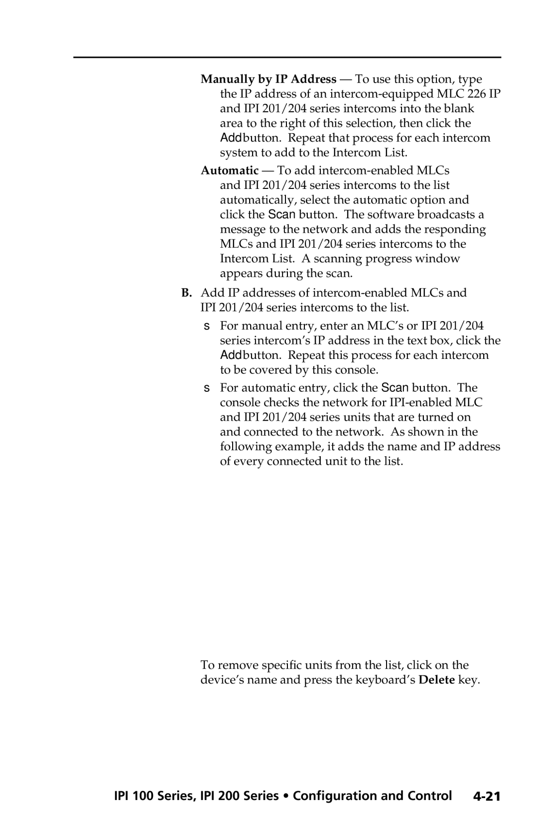 Extron electronic manual IPI 100 Series, IPI 200 Series Configuration and Control 