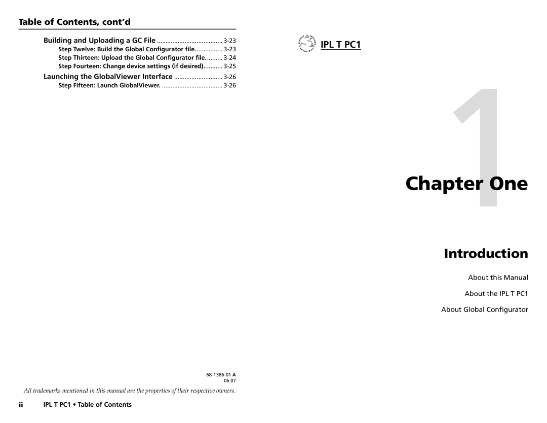 Extron electronic IPL T PC1i setup guide Table of Contents, cont’d 