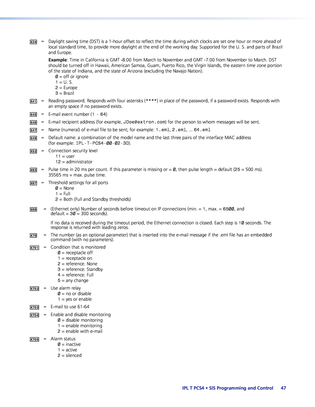 Extron electronic IPL T PCS4i manual for example IPL-T-PCS4-00-02-3D 