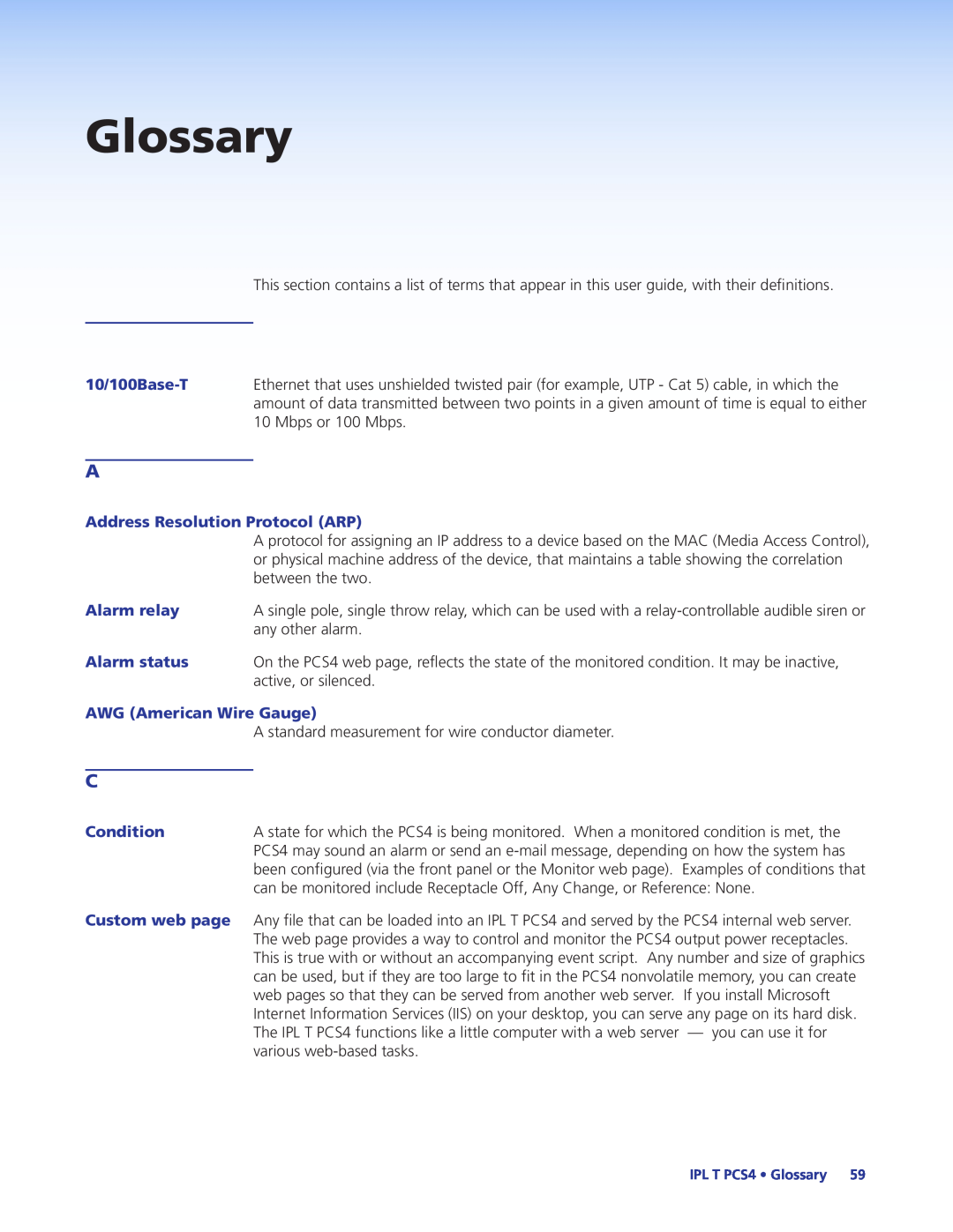 Extron electronic IPL T PCS4i manual Glossary 