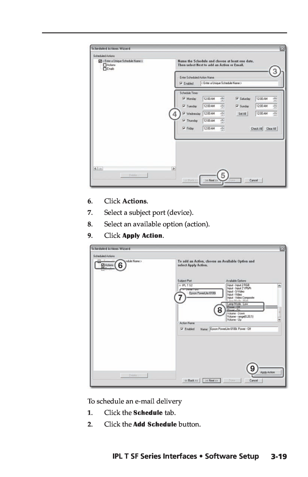 Extron electronic setup guide Click Apply Action, IPL T SF Series Interfaces Software Setup 