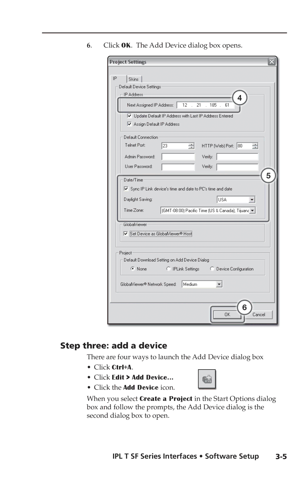 Extron electronic IPL T SF Series setup guide Step three add a device, Click Edit Add Device 