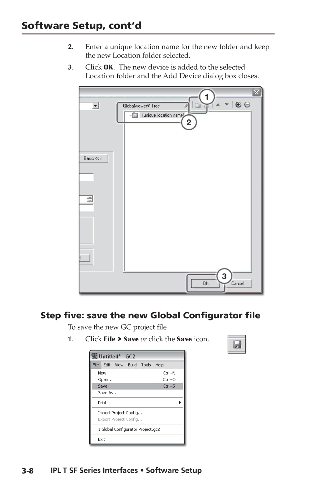 Extron electronic IPL T SF Series setup guide Step five save the new Global Configurator file 