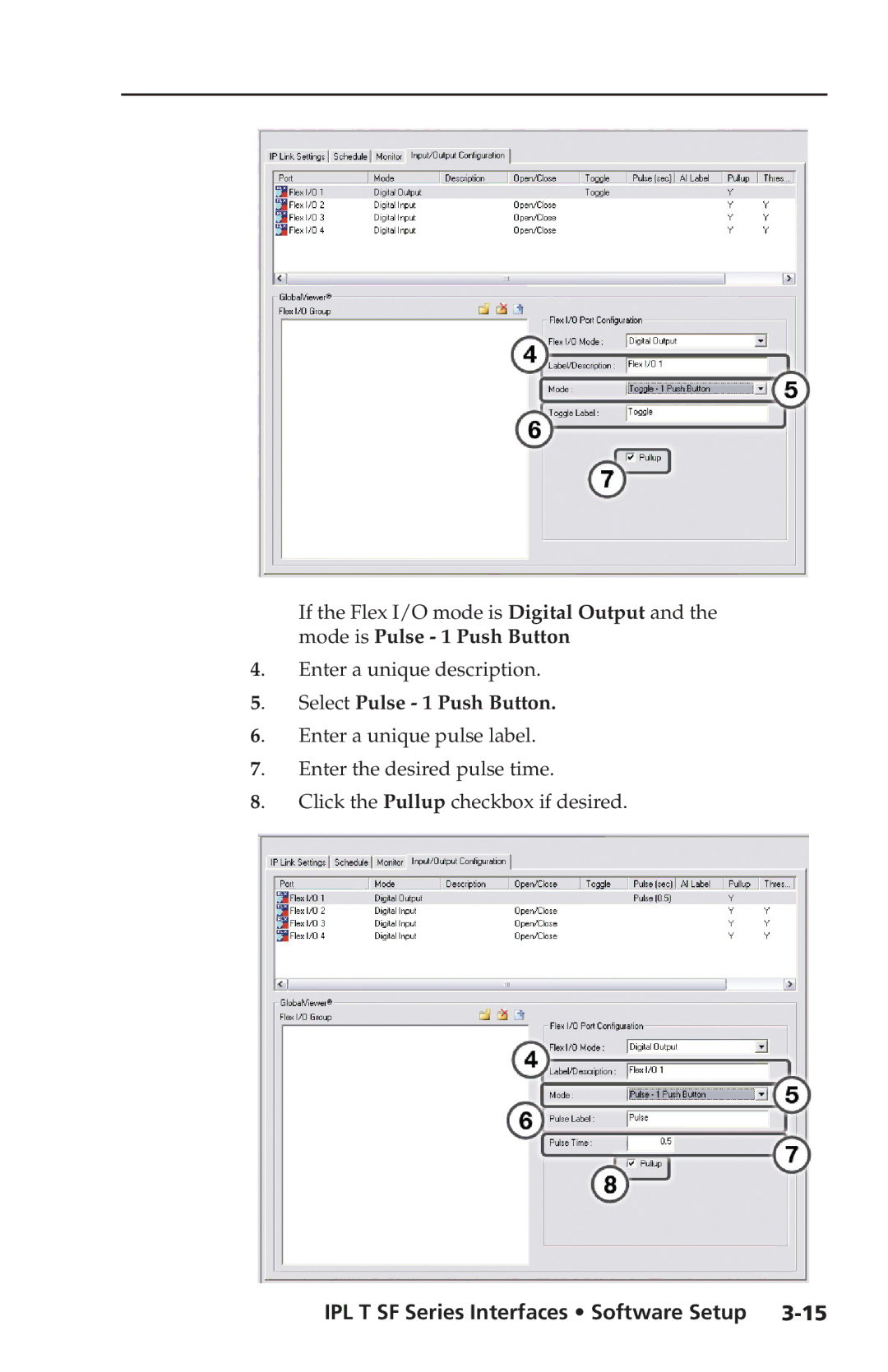 Extron electronic IPL T SF Series setup guide Select Pulse 1 Push Button 