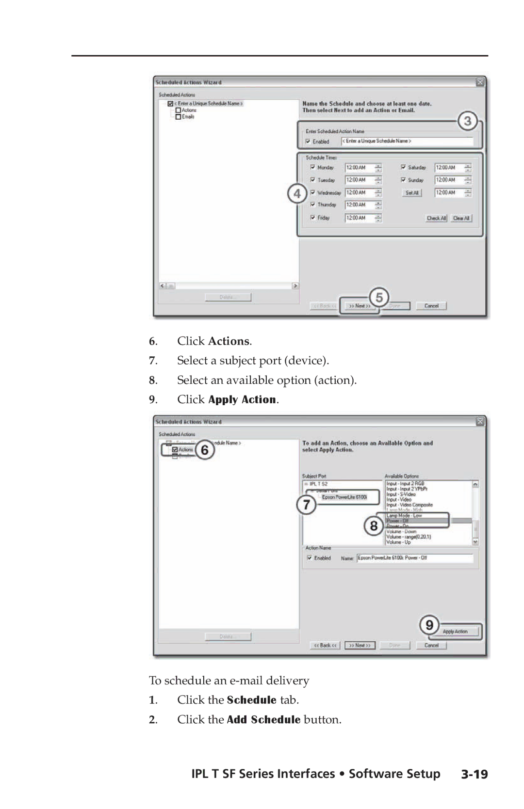 Extron electronic IPL T SF Series setup guide Click Apply Action 