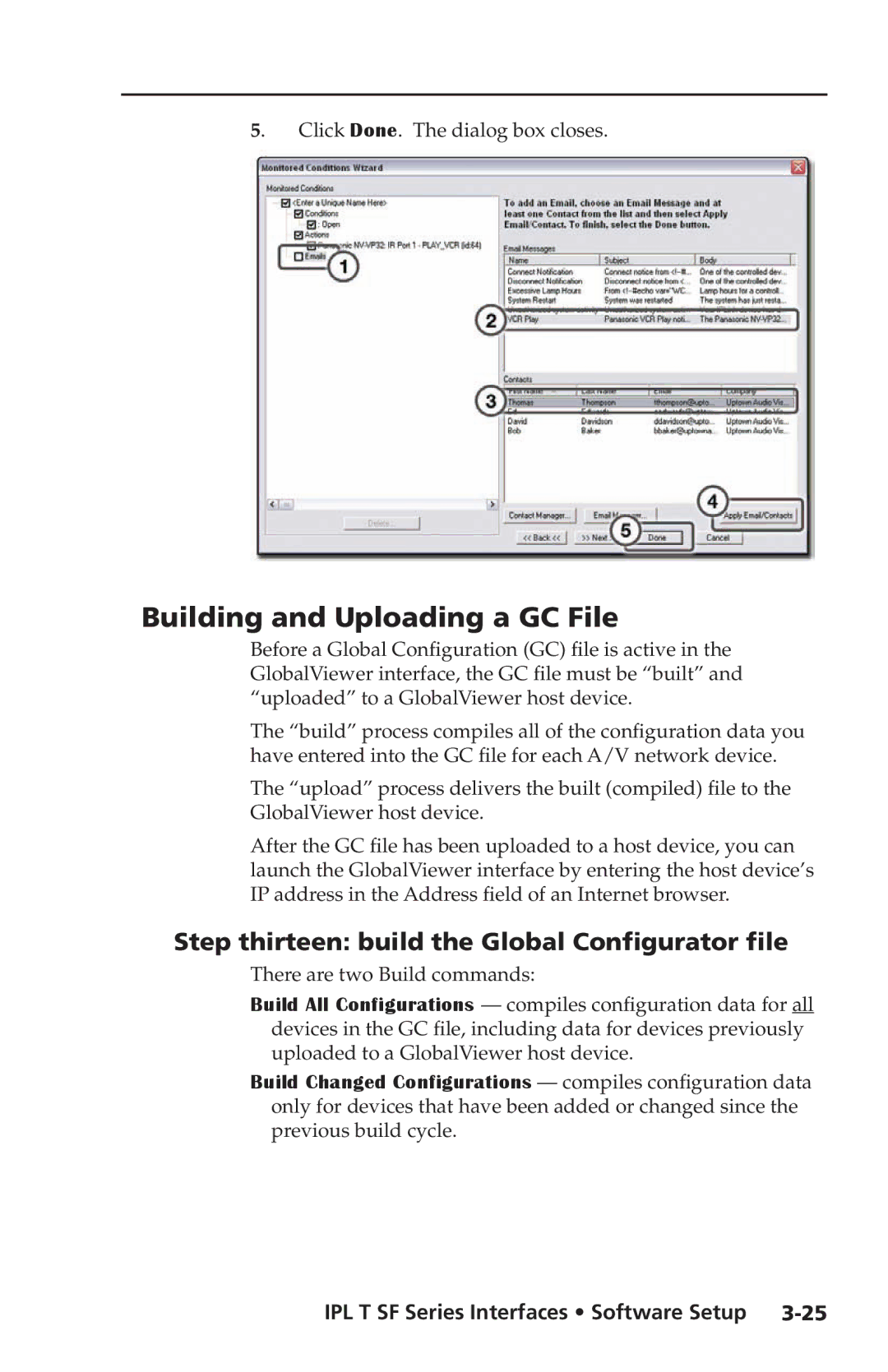 Extron electronic IPL T SF Series Building and Uploading a GC File, Step thirteen build the Global Configurator file 