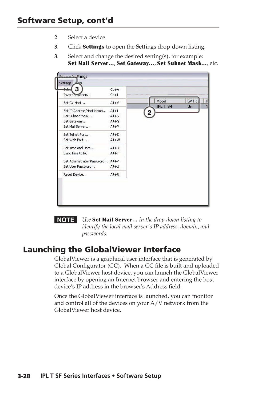 Extron electronic IPL T SF Series setup guide Launching the GlobalViewer Interface 