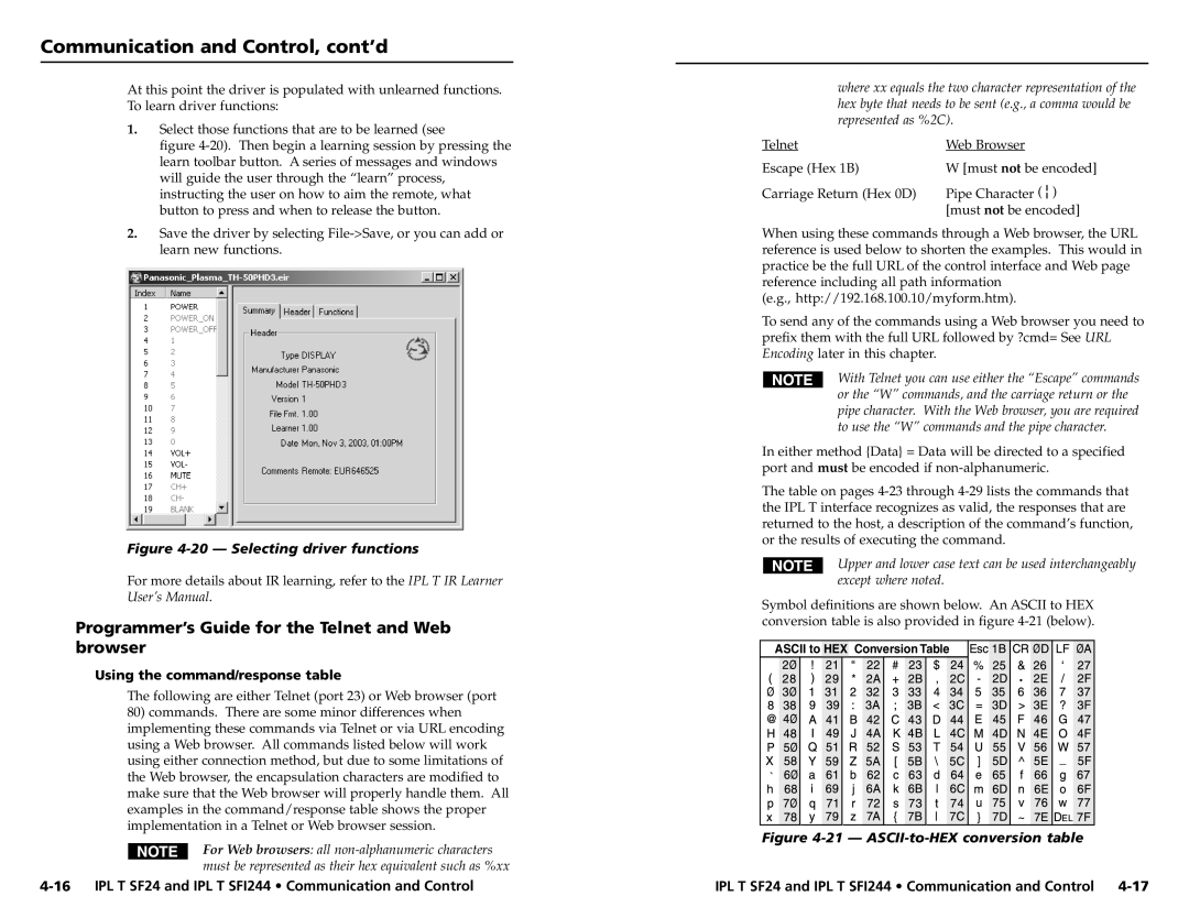 Extron electronic IPL T SF24 Programmer’s Guide for the Telnet and Web browser, Using the command/response table 