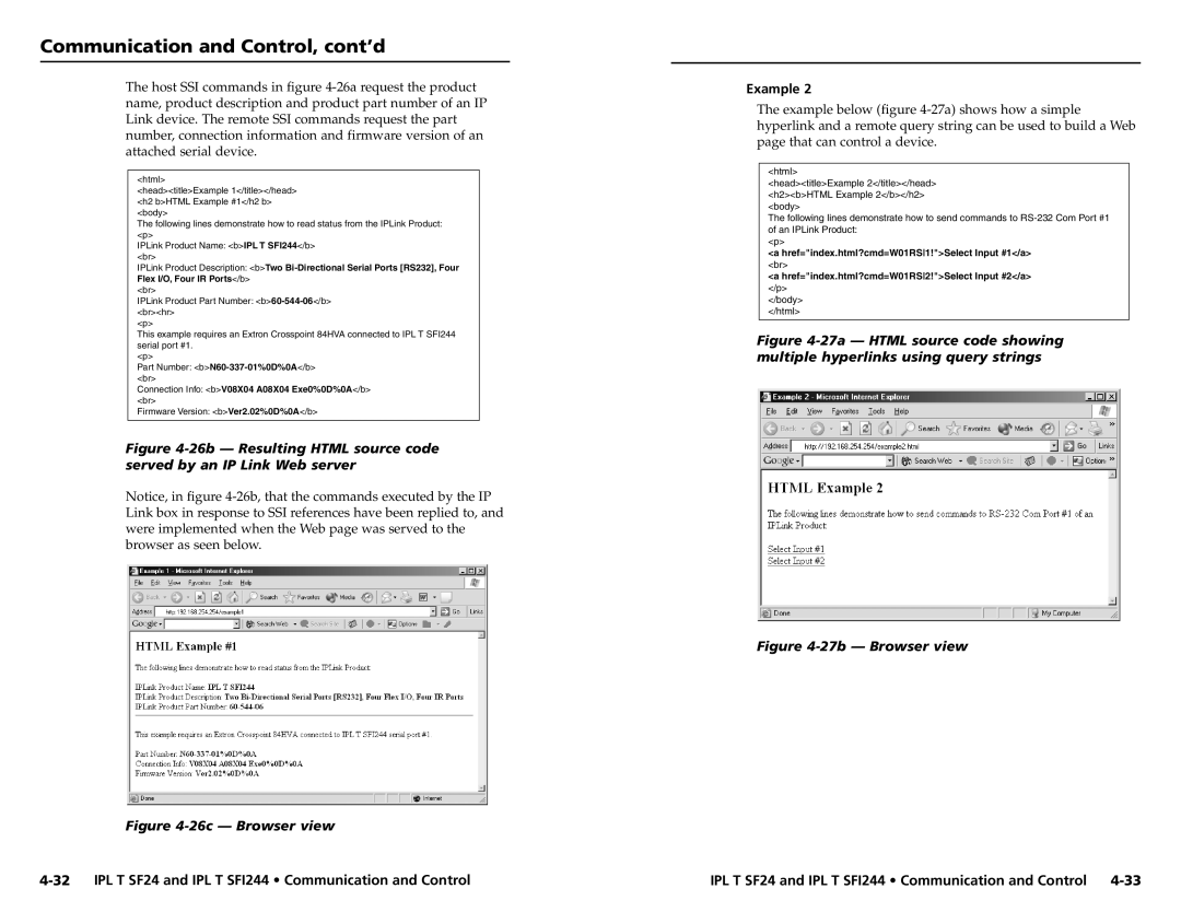 Extron electronic IPL T SF24, SFI244 Series user manual 26c Browser view 