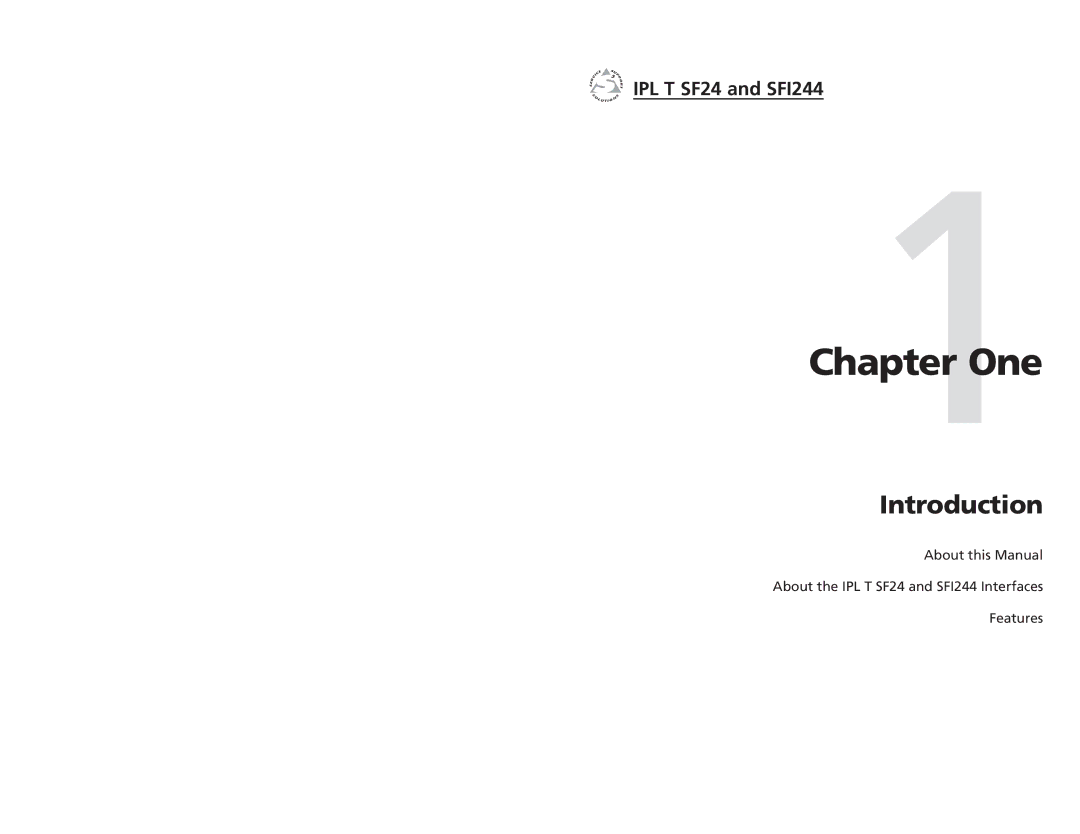 Extron electronic SFI244 Series user manual One, Introduction, IPL T SF24 and SFI244 