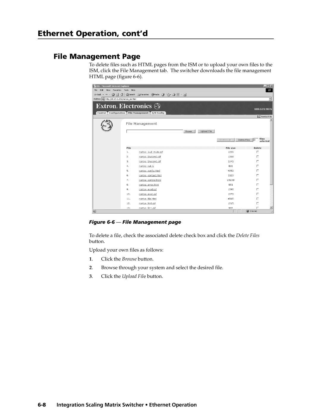 Extron electronic ISM 182 manual File Management 