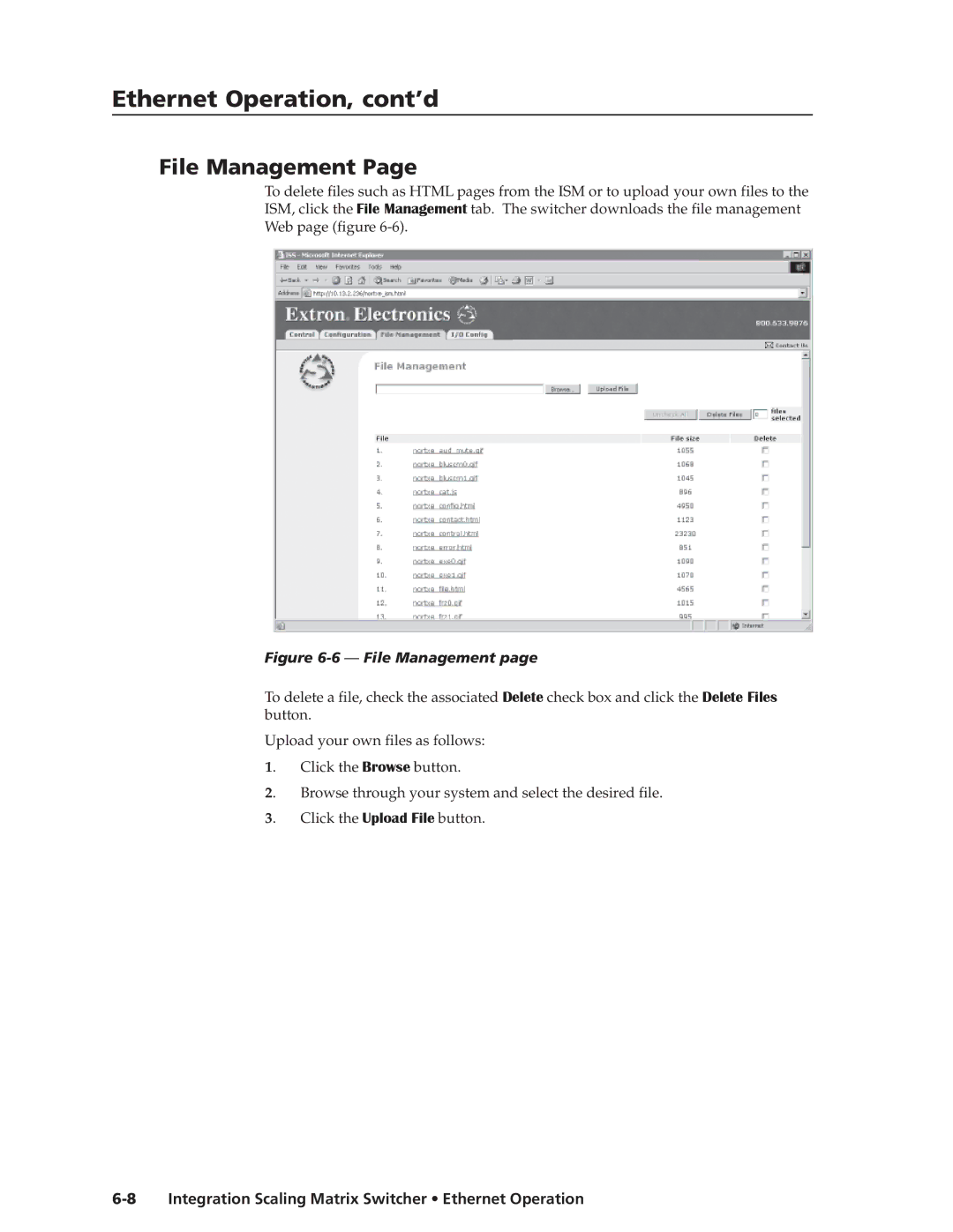 Extron electronic ISM 482 manual File Management 