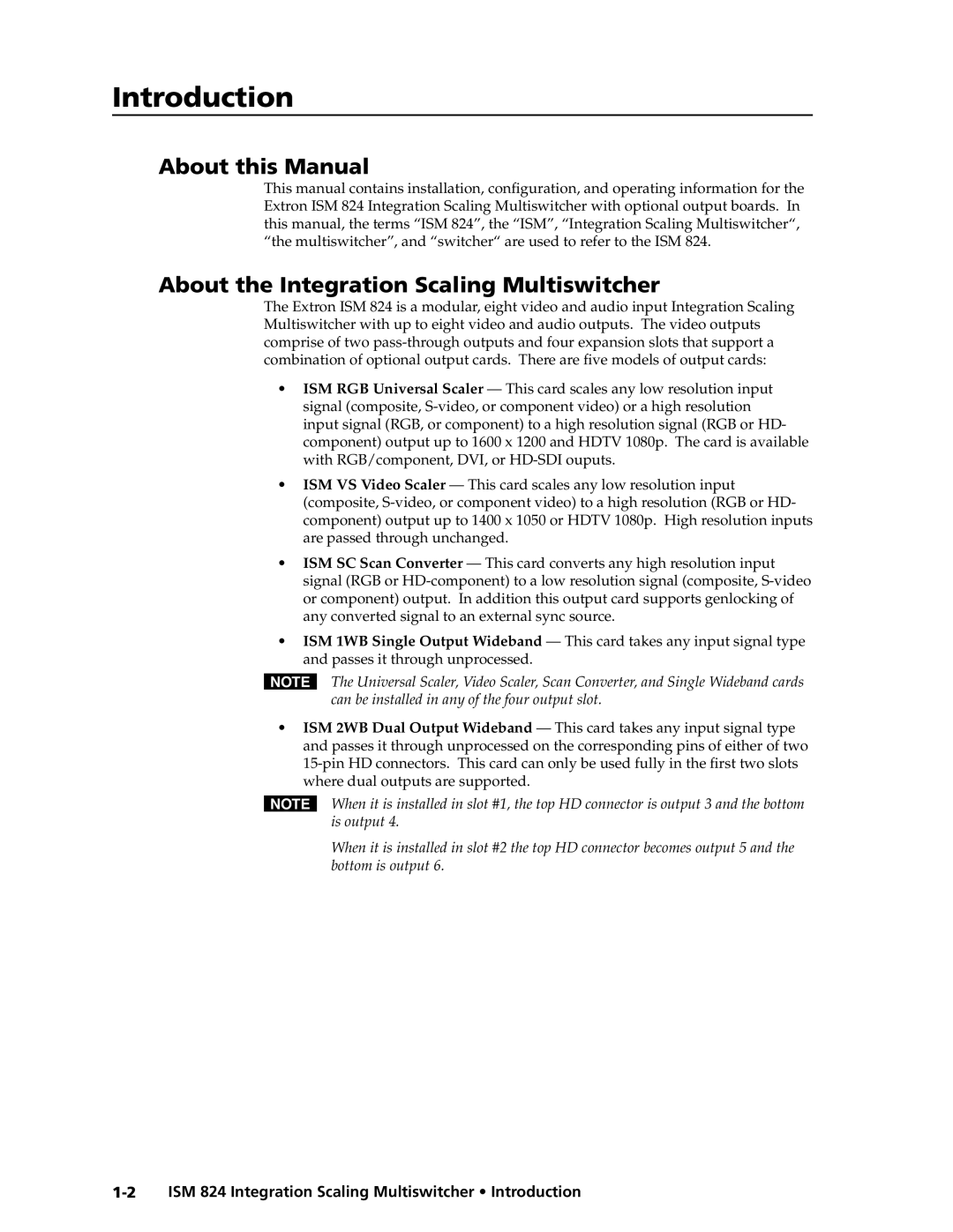 Extron electronic ISM 824 manual About this Manual, About the Integration Scaling Multiswitcher 