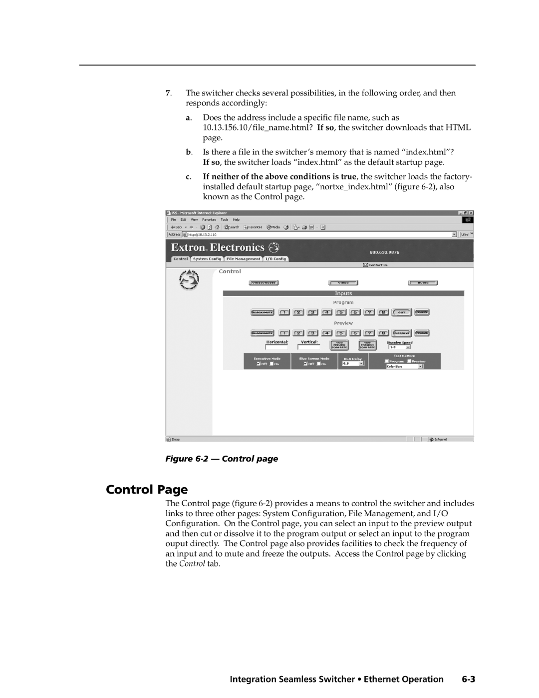 Extron electronic ISS 408, ISS 108 manual Control 