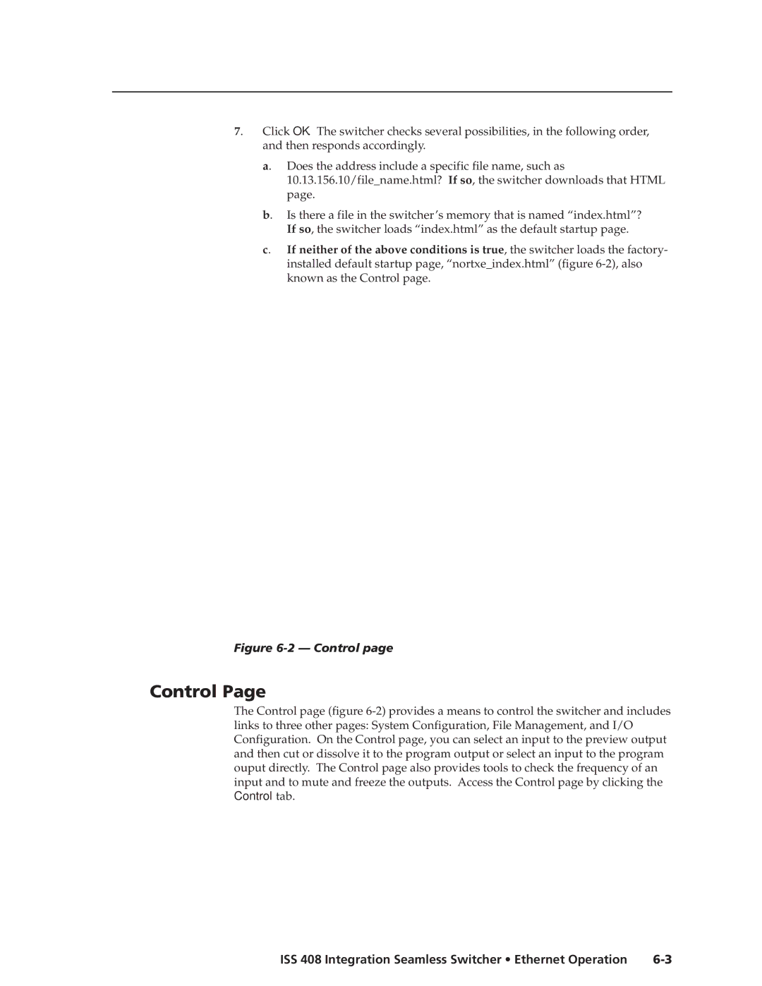 Extron electronic ISS 408 manual Control 