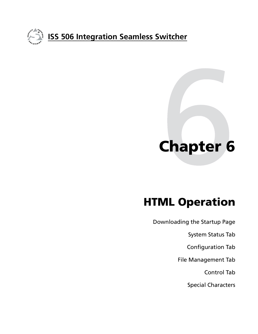 Extron electronic ISS 506 manual Html Operation 