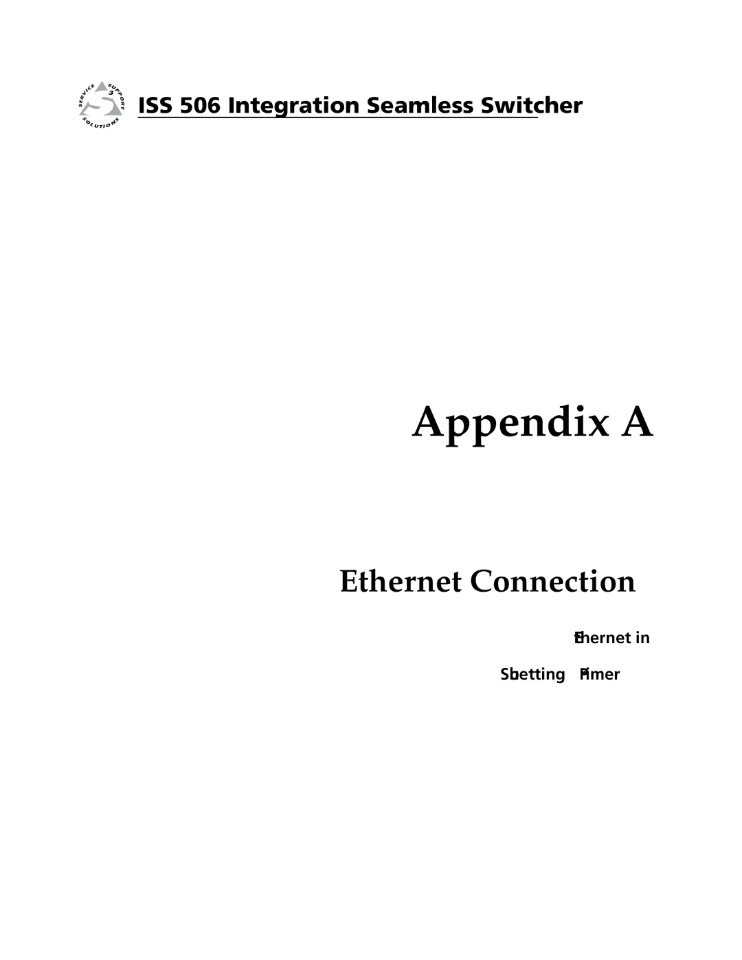 Extron electronic ISS 506 manual AAppendix a 