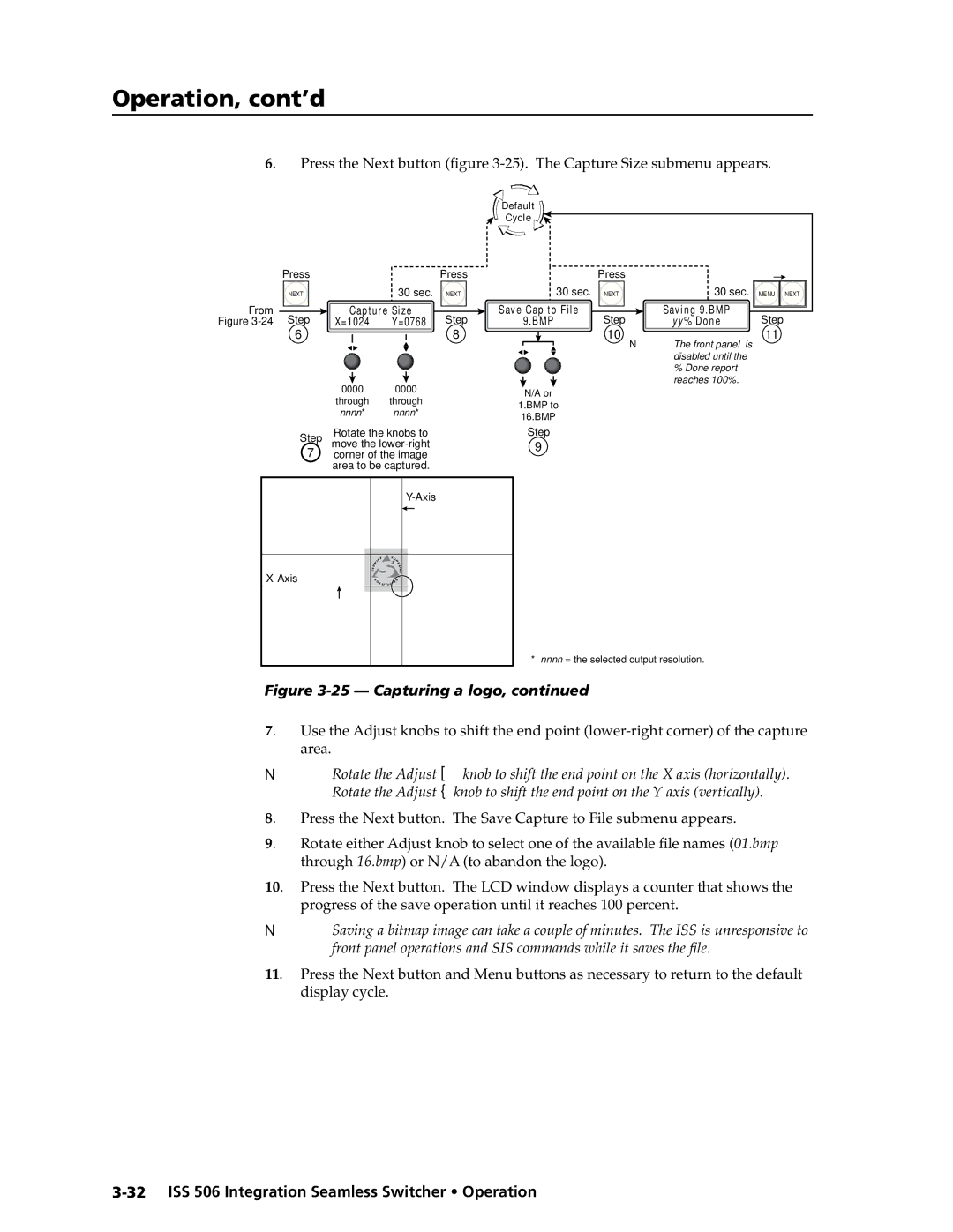 Extron electronic ISS 506 manual Capturing a logo 