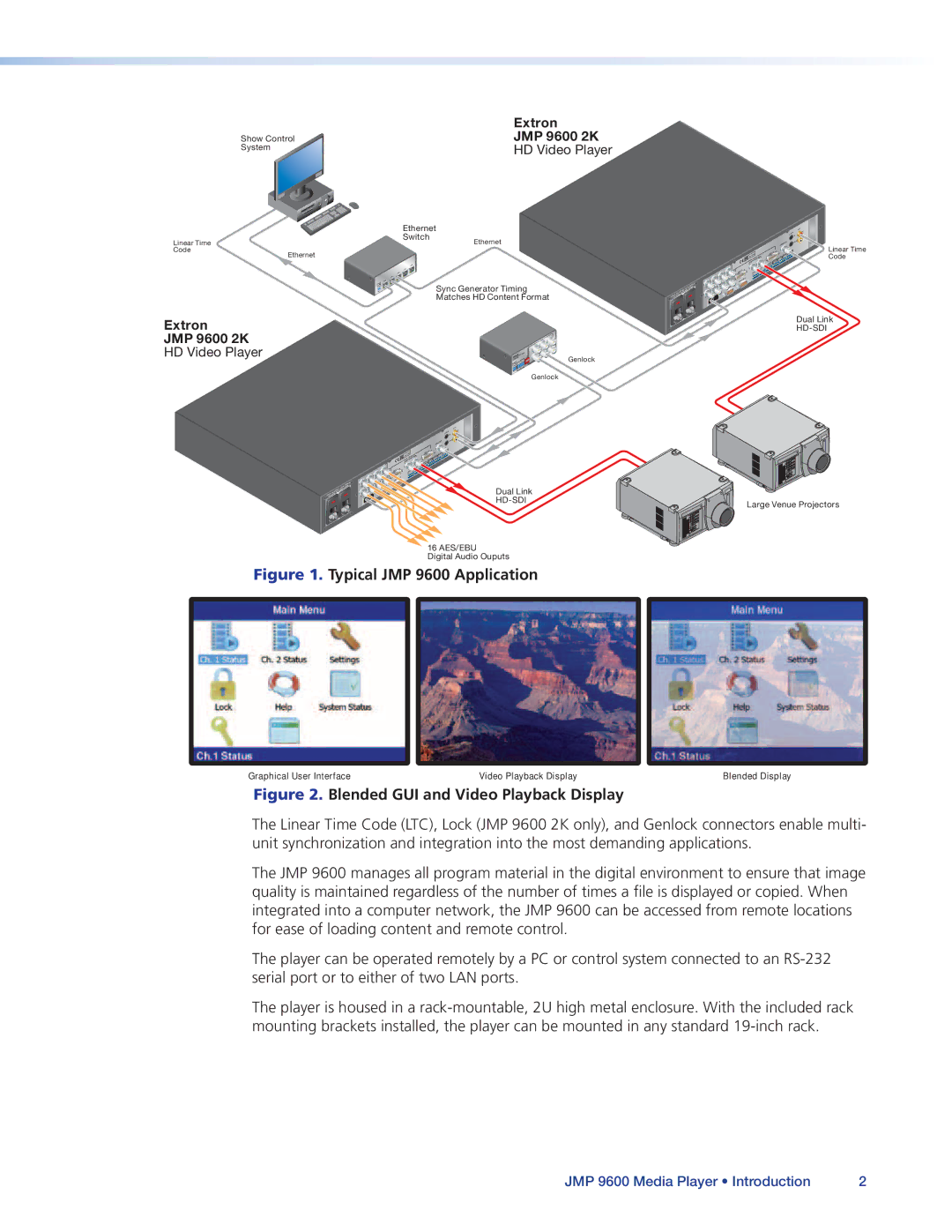 Extron electronic manual Typical JMP 9600 Application 