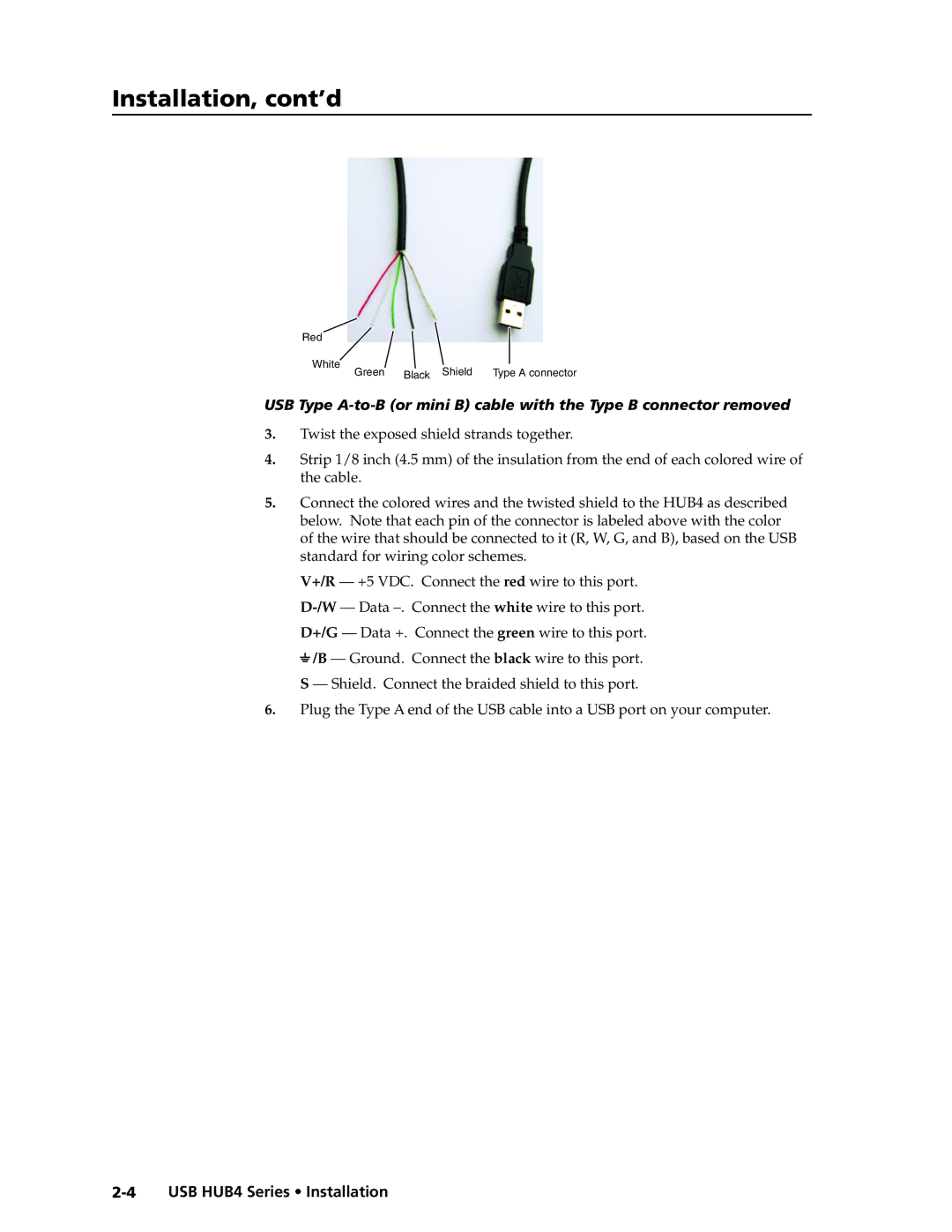 Extron electronic MAAP manual  USB HUB4 Series Installation 