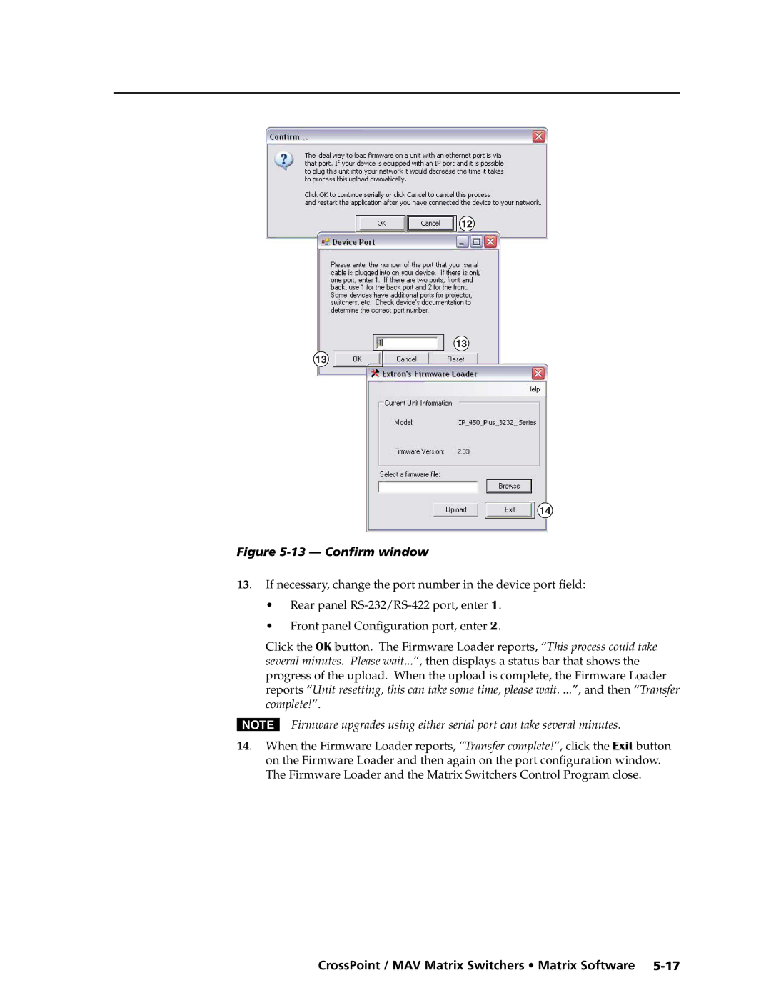 Extron electronic Ultra Series, MAV Plus Series manual Confirm window 