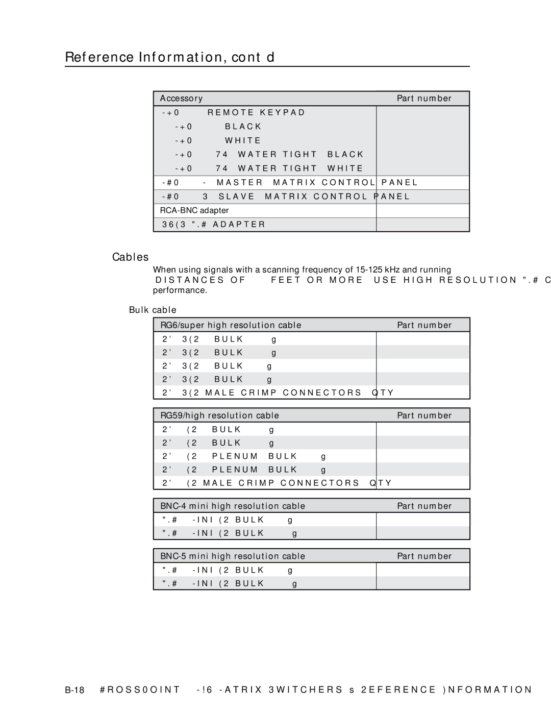 Extron electronic MAV Plus Series, Ultra Series manual Cables, Bulk cable RG6/super high resolution cable Part number 