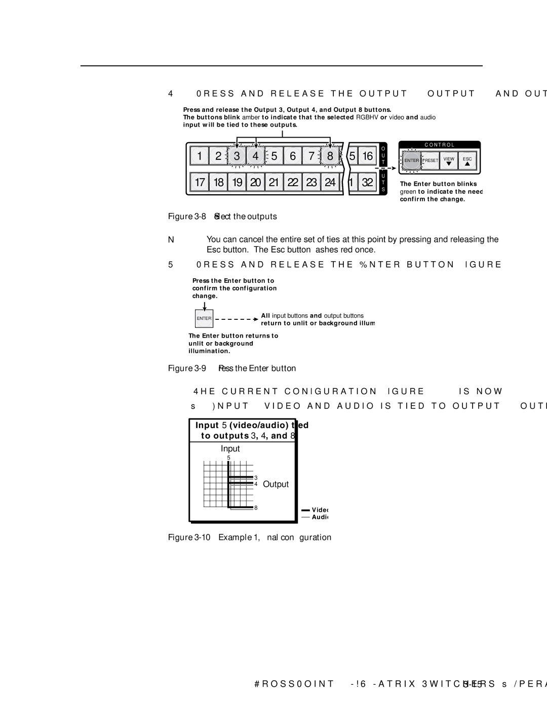 Extron electronic Ultra Series, MAV Plus Series manual Select the outputs, Press and release the Enter button figure 