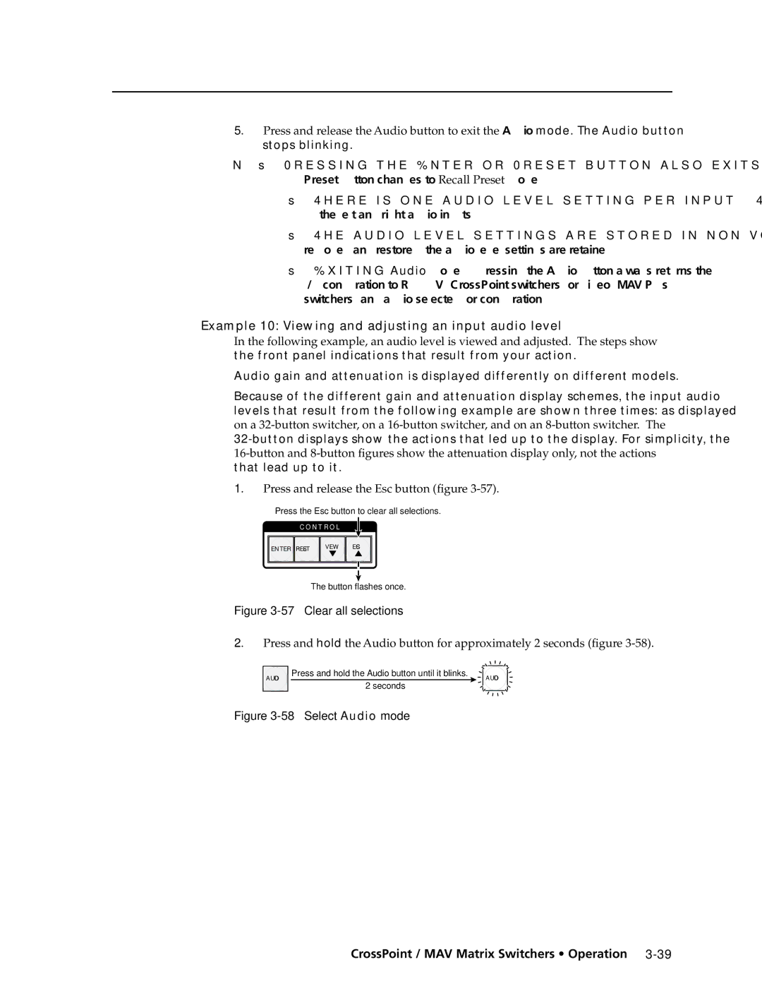 Extron electronic Ultra Series manual Example 10 Viewing and adjusting an input audio level, Clear all selections 