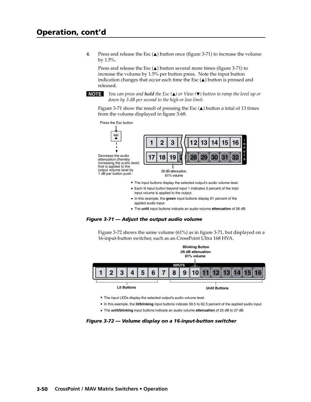 Extron electronic MAV Plus Series, Ultra Series manual From the volume displayed in figure, Lit Buttons Unlit Buttons 