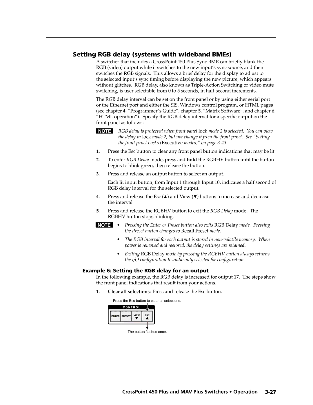 Extron electronic MAV Plus Series manual Setting RGB delay systems with wideband BMEs\⤀ 