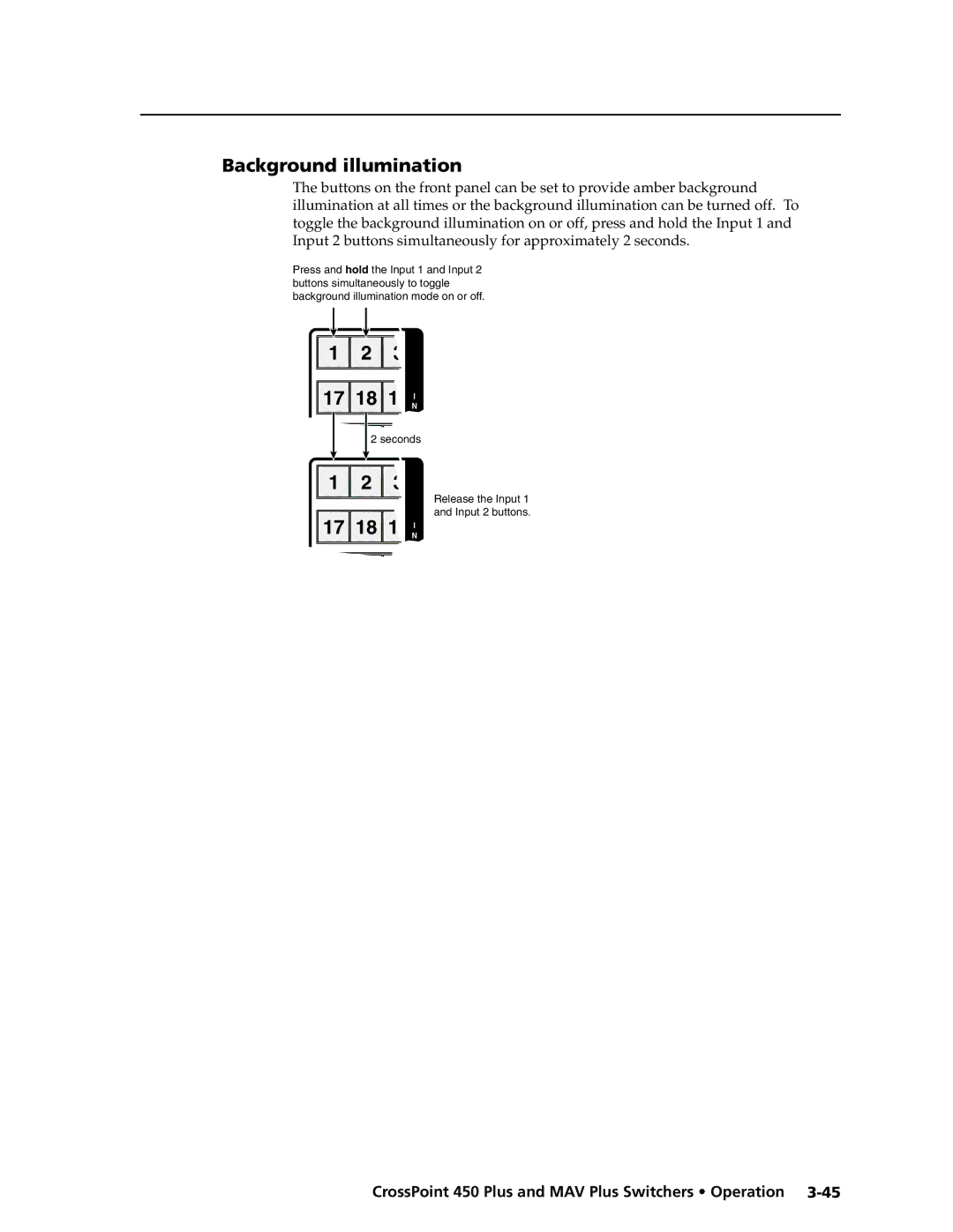 Extron electronic MAV Plus Series manual Background illumination 