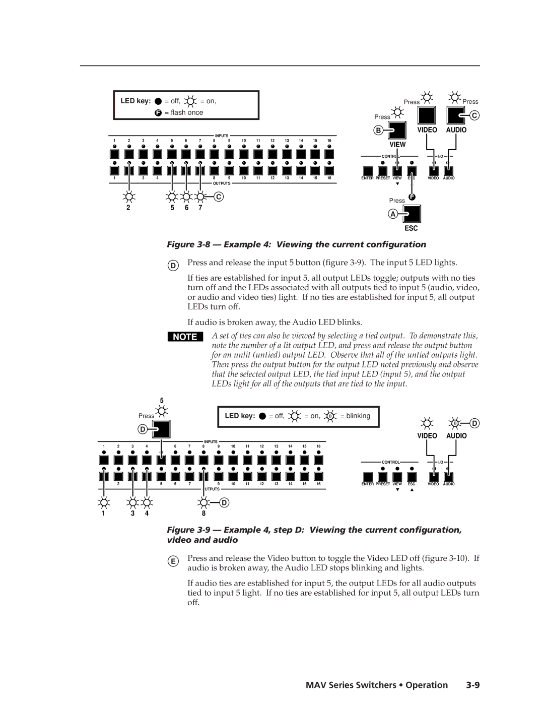 Extron electronic MAV manual Example 4 Viewing the current configuration 