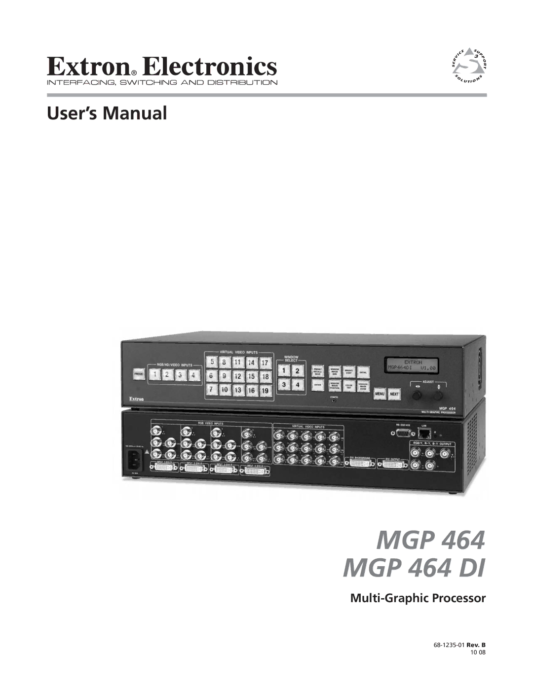 Extron electronic manual MGP 464 MGP 464 DI, Multi-Graphic Processor 