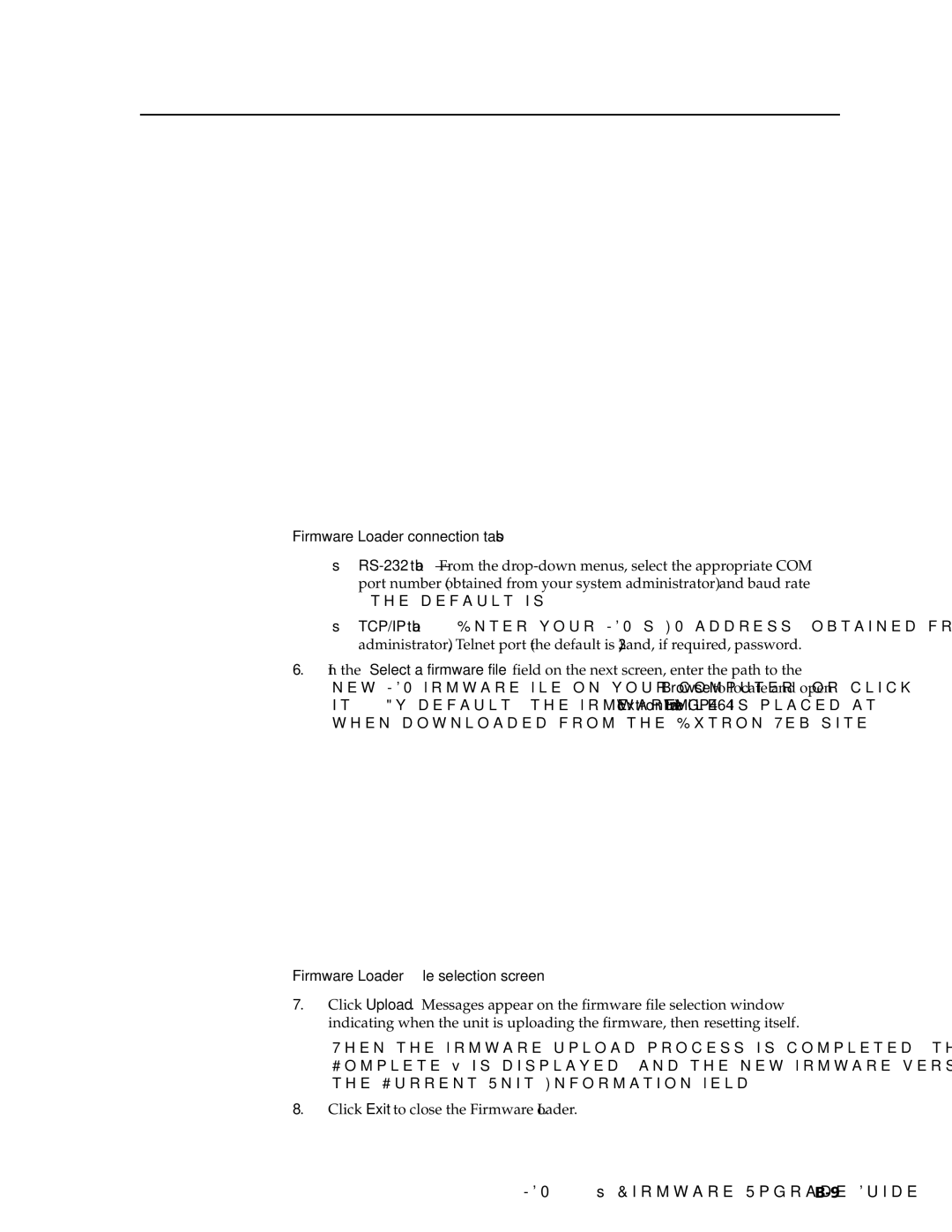 Extron electronic MGP 464 HD-SDI manual Firmware Loader connection tabs, Default is, Firmware Loader file selection screen 