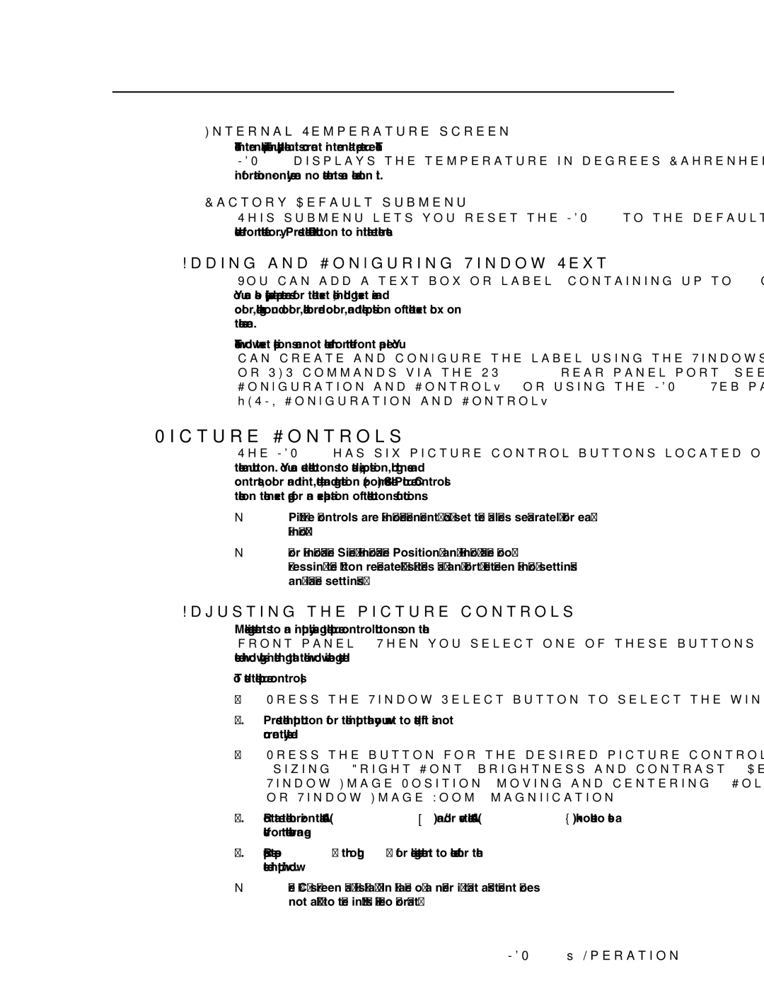 Extron electronic MGP 464 HD-SDI Picture Controls, Adding and Configuring Window Text, Adjusting the picture controls 