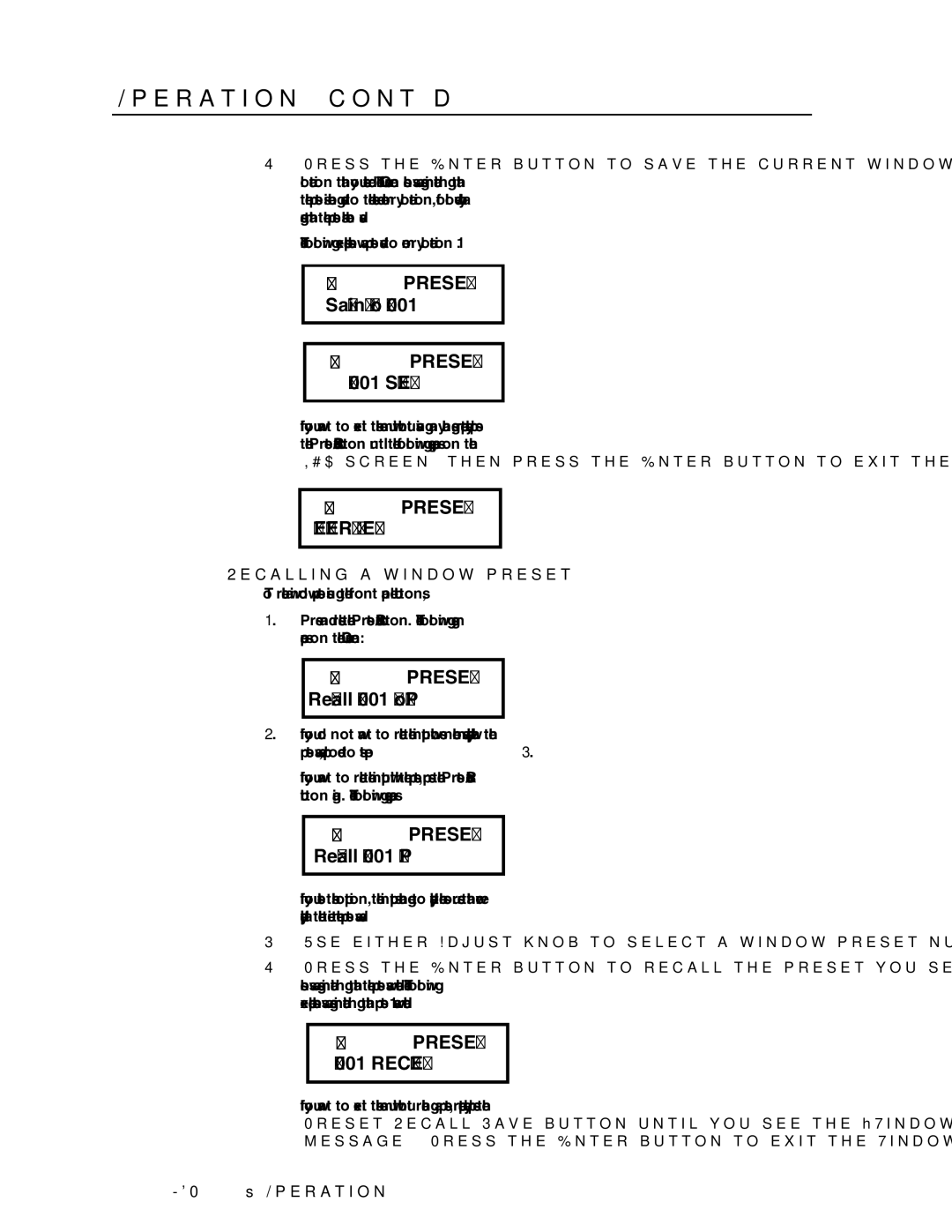 Extron electronic MGP 464 HD-SDI manual Window Preset #001 Saved, Recalling a window preset 