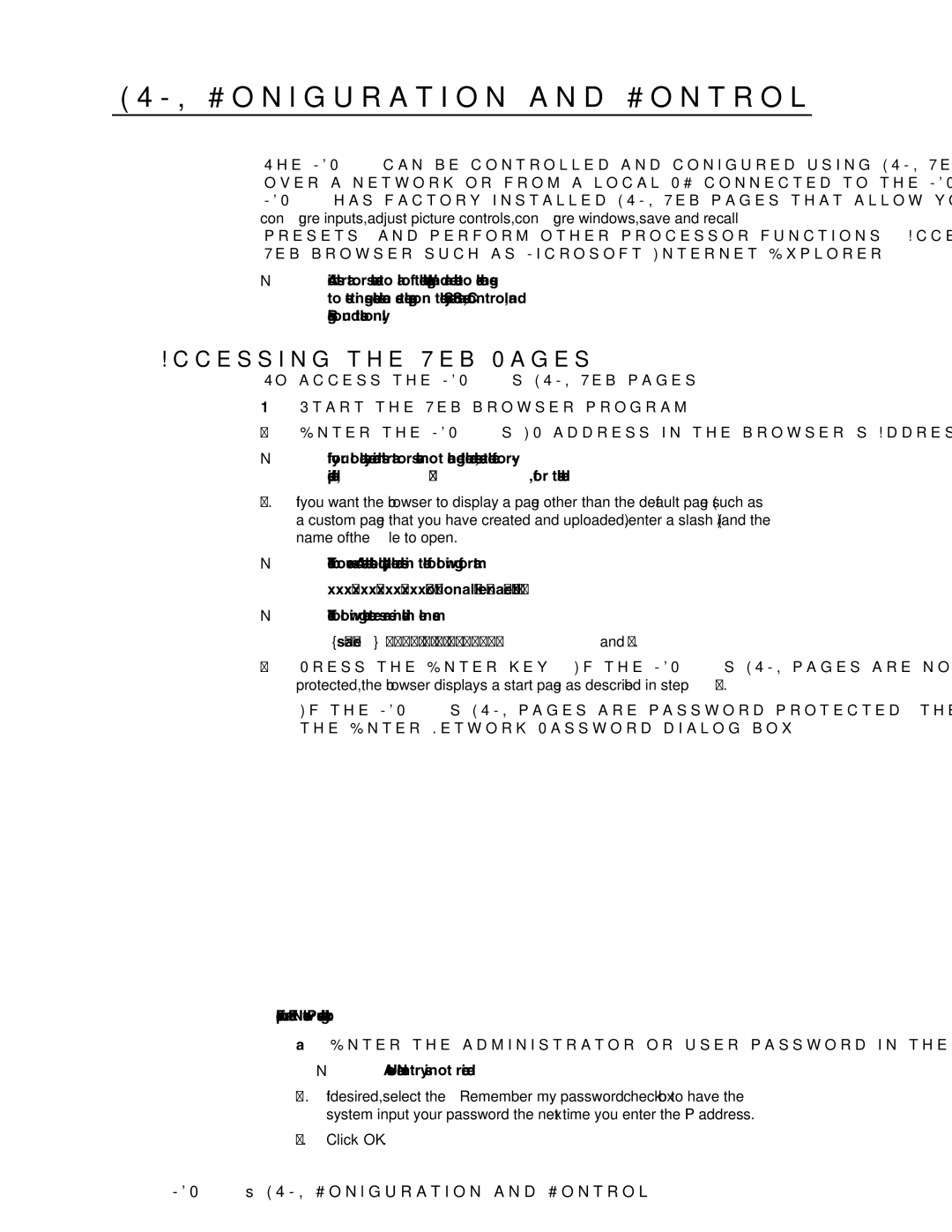 Extron electronic MGP 464 HD-SDI manual Accessing the Web Pages, Example of an Enter Network Password dialog box 