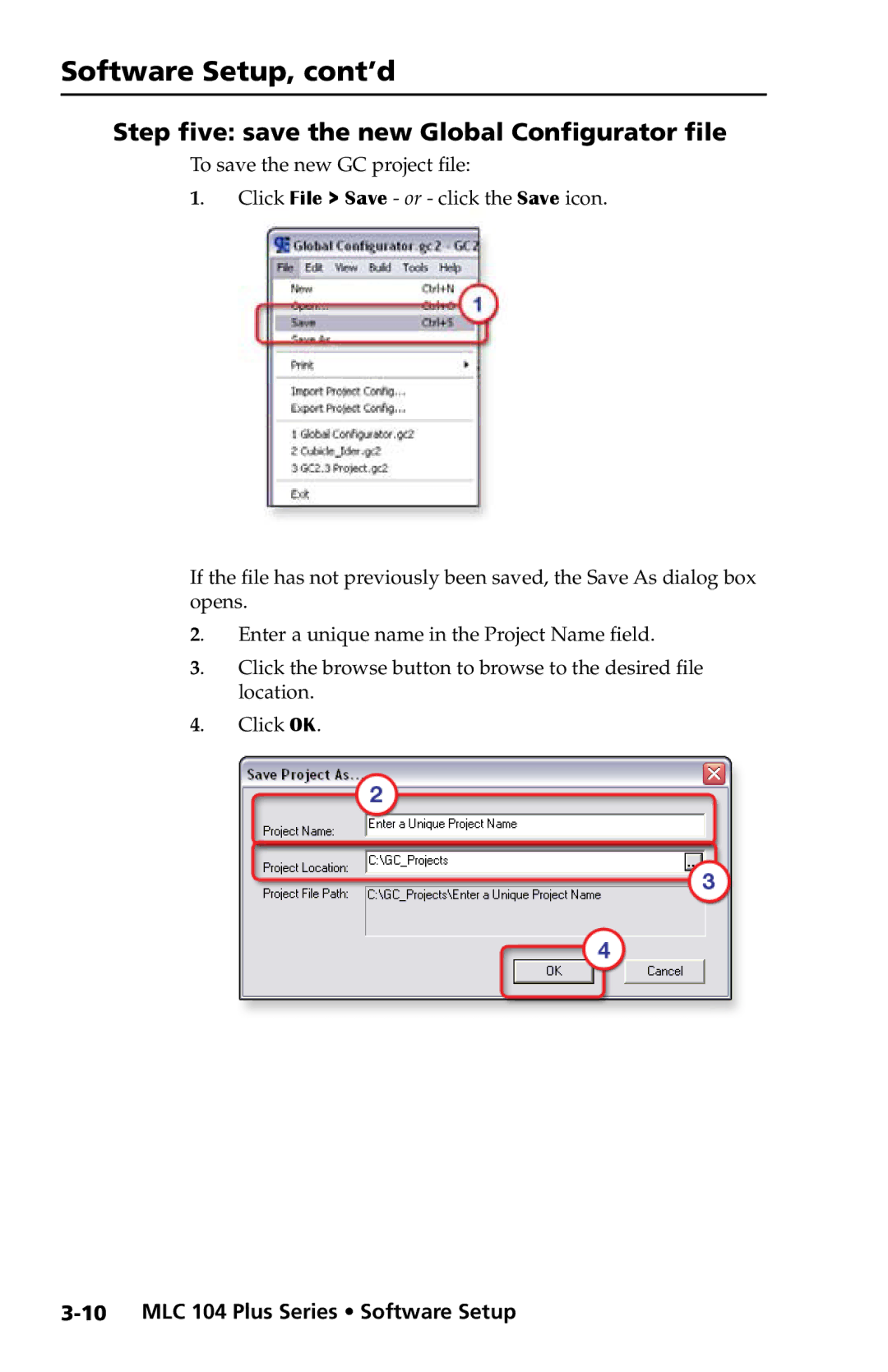 Extron electronic MLC 104 Plus Series setup guide Step five save the new Global Configurator file 