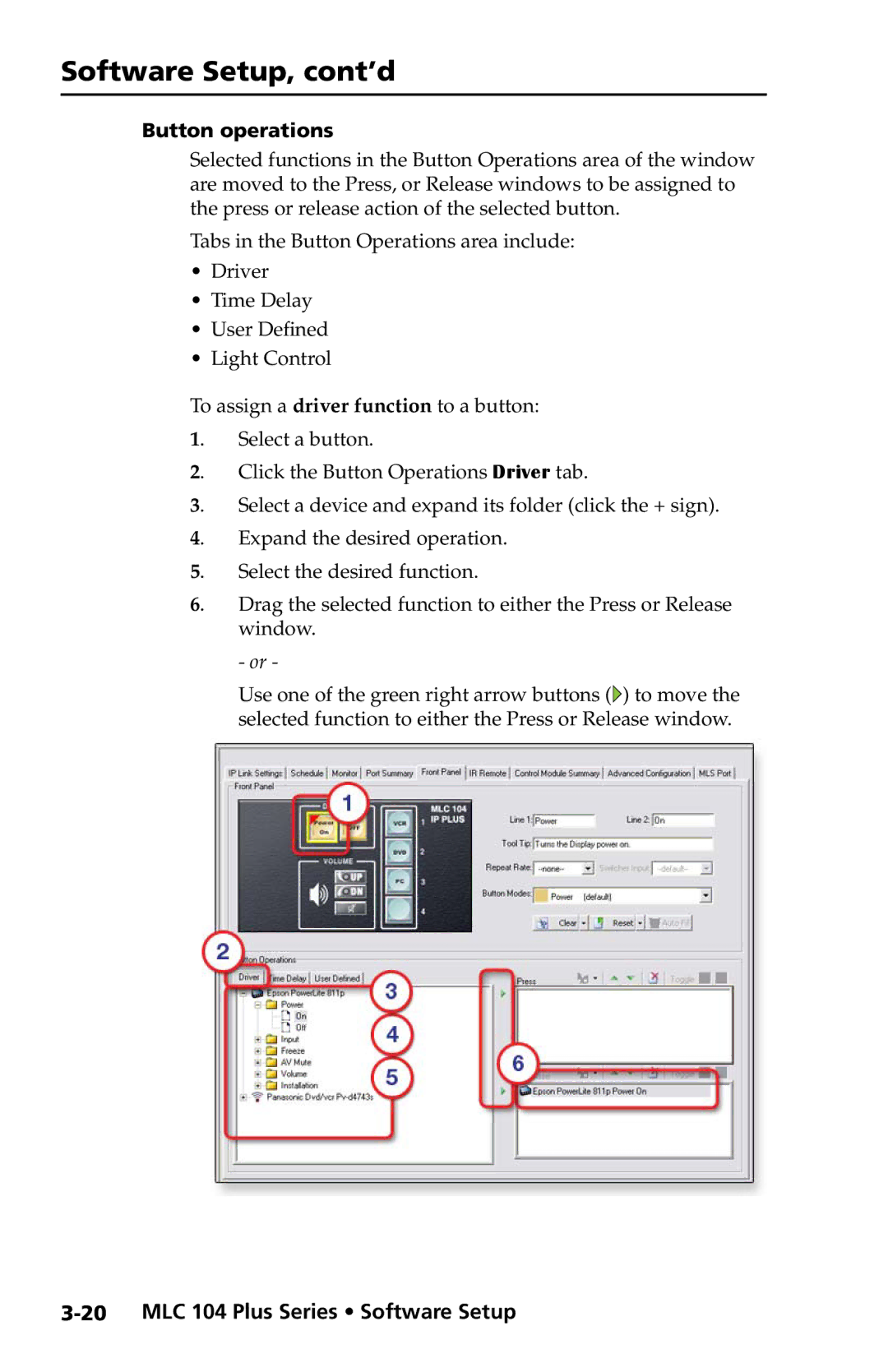 Extron electronic MLC 104 Plus Series setup guide Button operations 