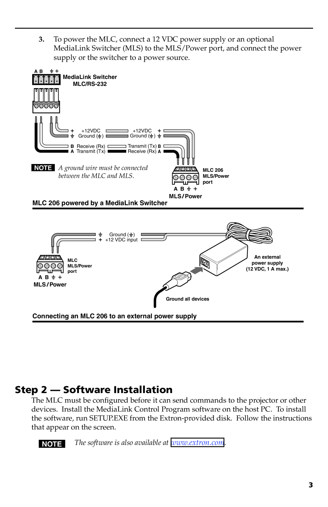 Extron electronic MLC 206 setup guide Software Installation 