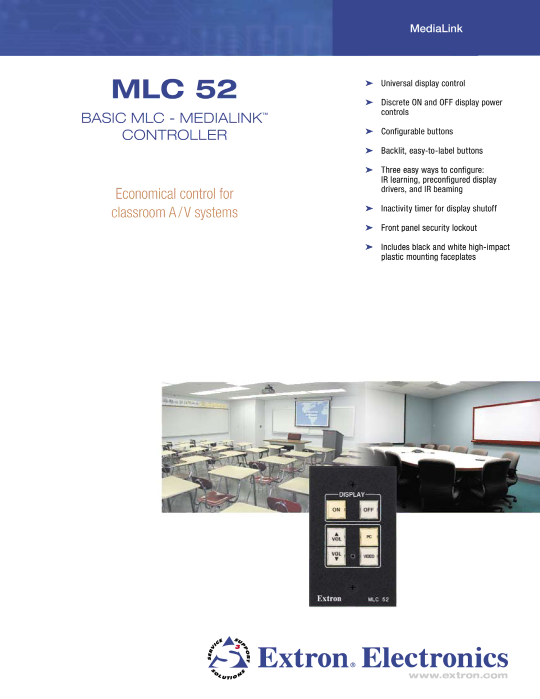 Extron electronic MLC 52 IR, MLC 52 RS manual Mlc 