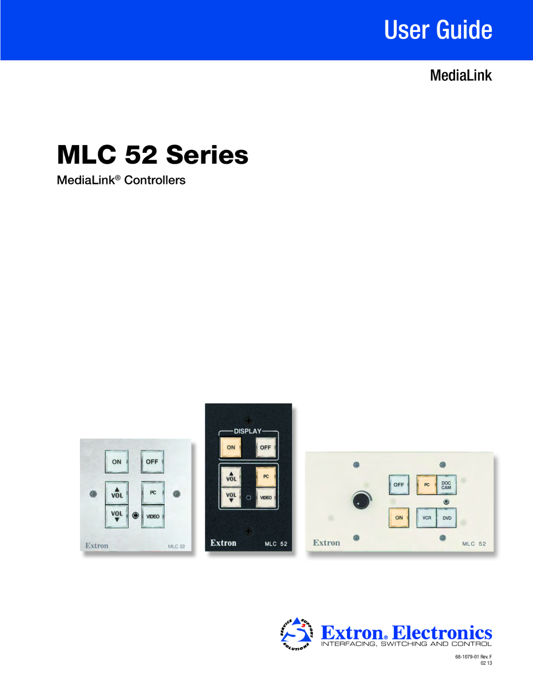 Extron electronic manual MLC 52 Series 