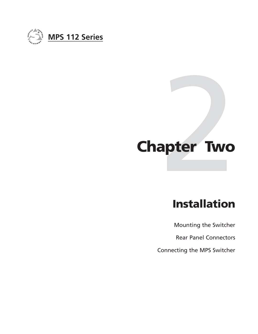 Extron electronic MPS 112CS manual Two, Installation 