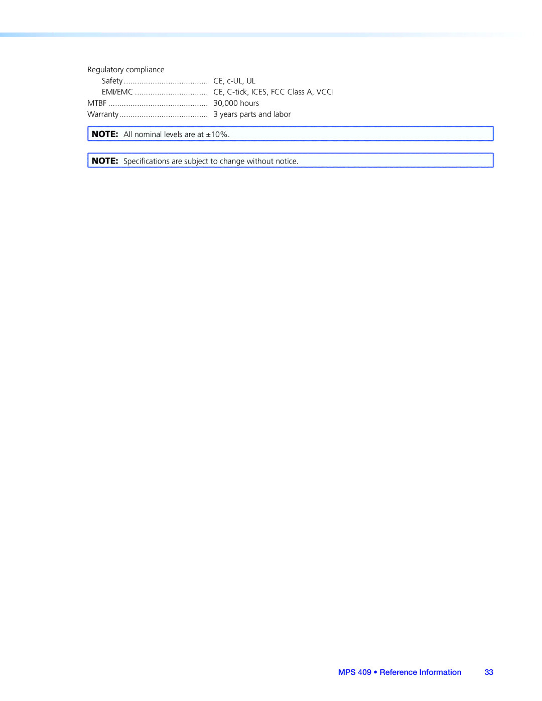 Extron electronic MPS 409 manual Emi/Emc 